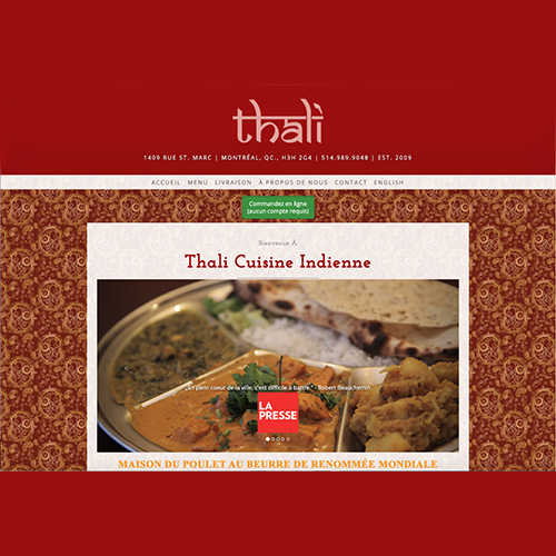 Thali Cuisine Indienne